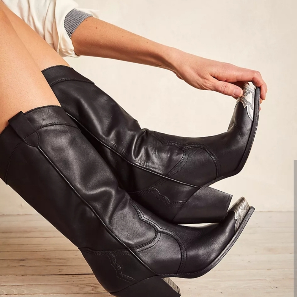 Sold Out Black Brayden Tall Boots with Silver Accents.